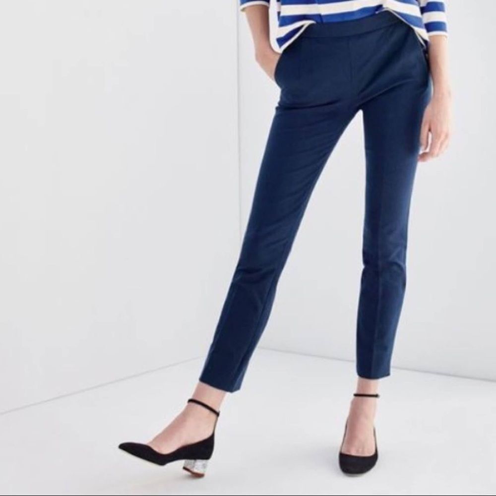 J crew navy side zip pants
